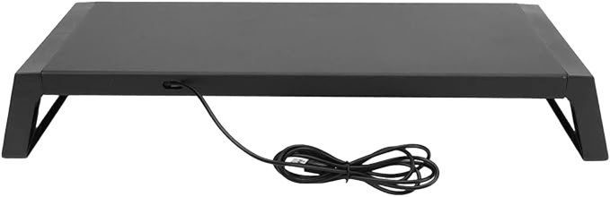 Base Elevatória Suporte Stand De Monitor Em Metal Portas USB