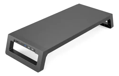 Base Elevatória Suporte Stand De Monitor Em Metal Portas USB