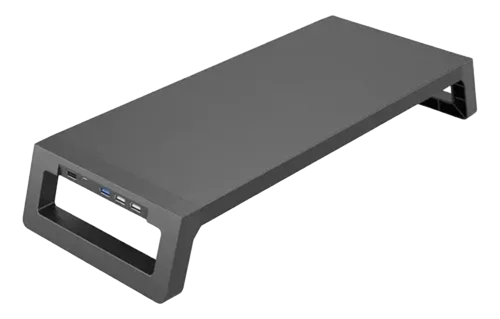 Base Elevatória Suporte Stand De Monitor Em Metal Portas USB