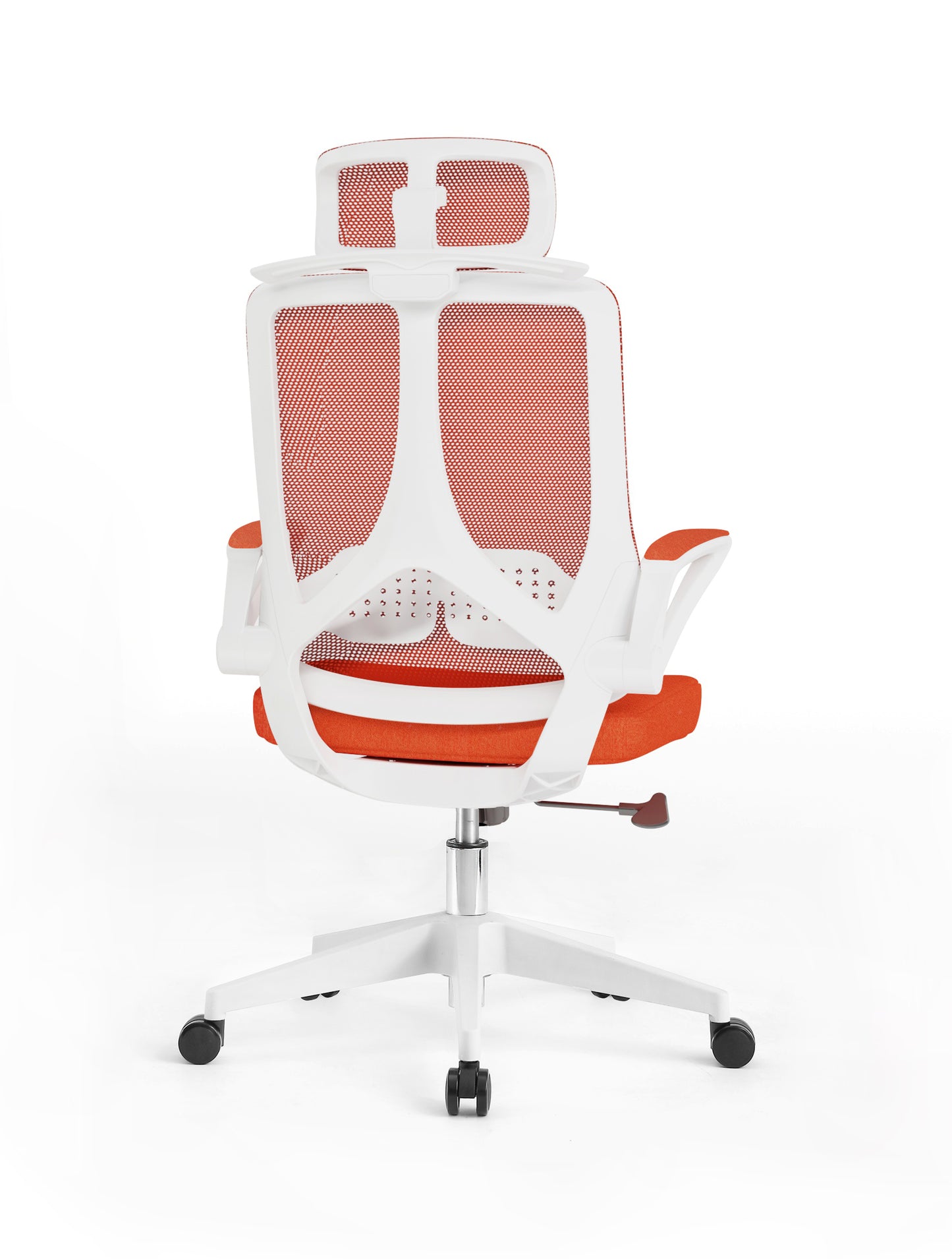 Parte posterior da Cadeira office SENSETUP A158 laranja