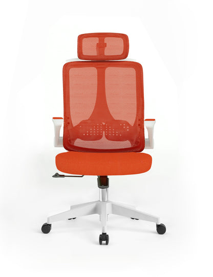 Cadeira office SENSETUP A158 laranja de frente