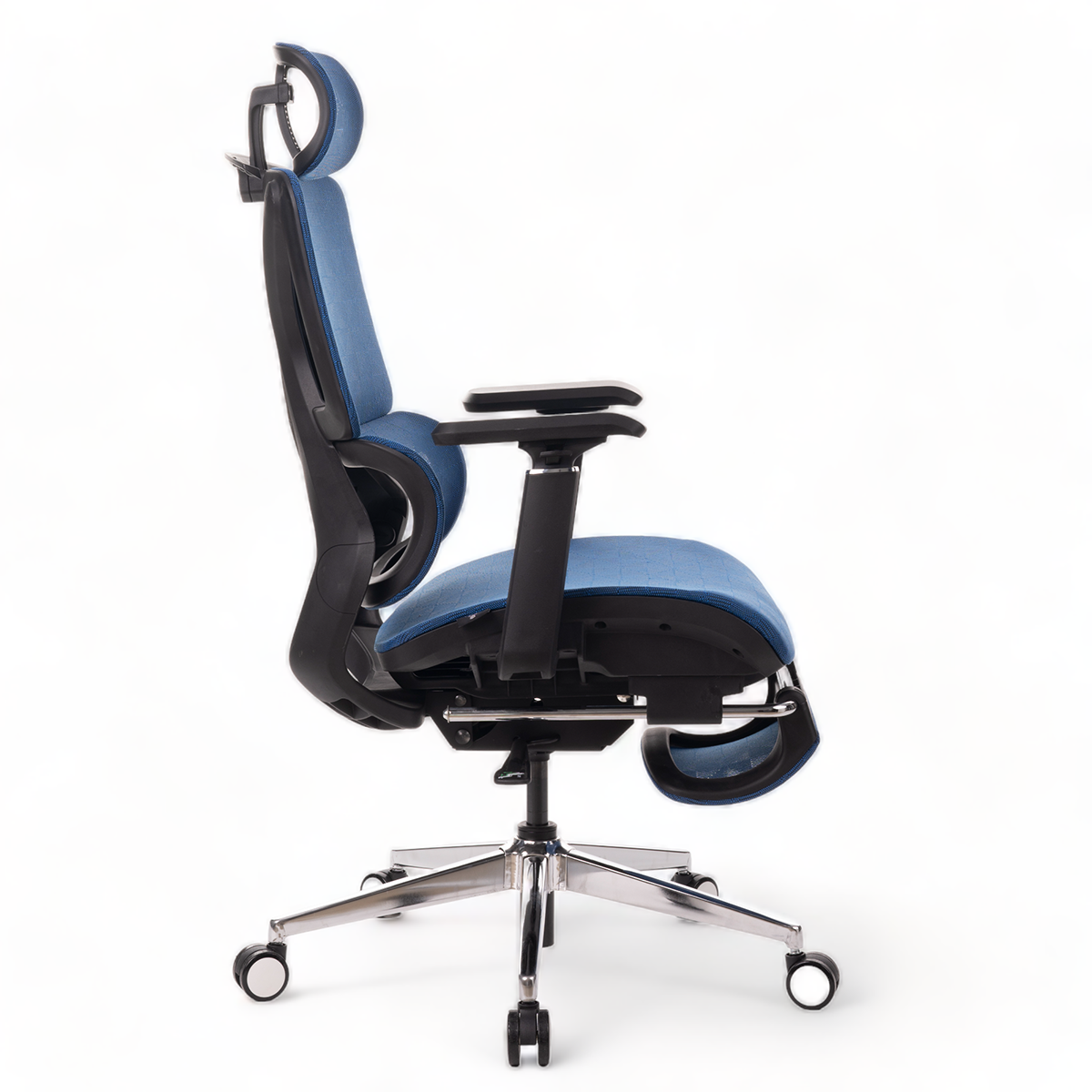 Cadeira diretor ergonômica Celentia A161 azul de lado