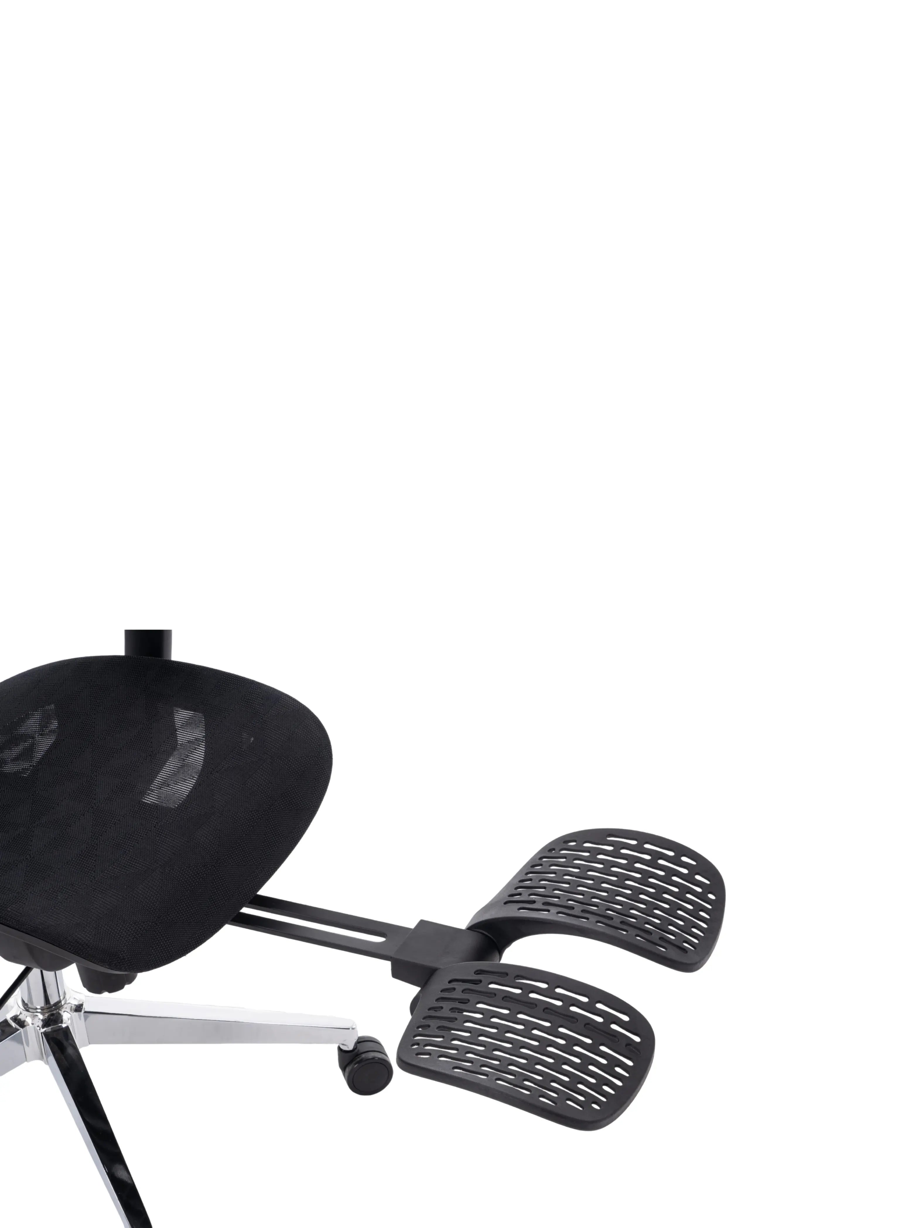 Imagem detalhada do apoio para os pés da cadeira ergonômica cosy t03.