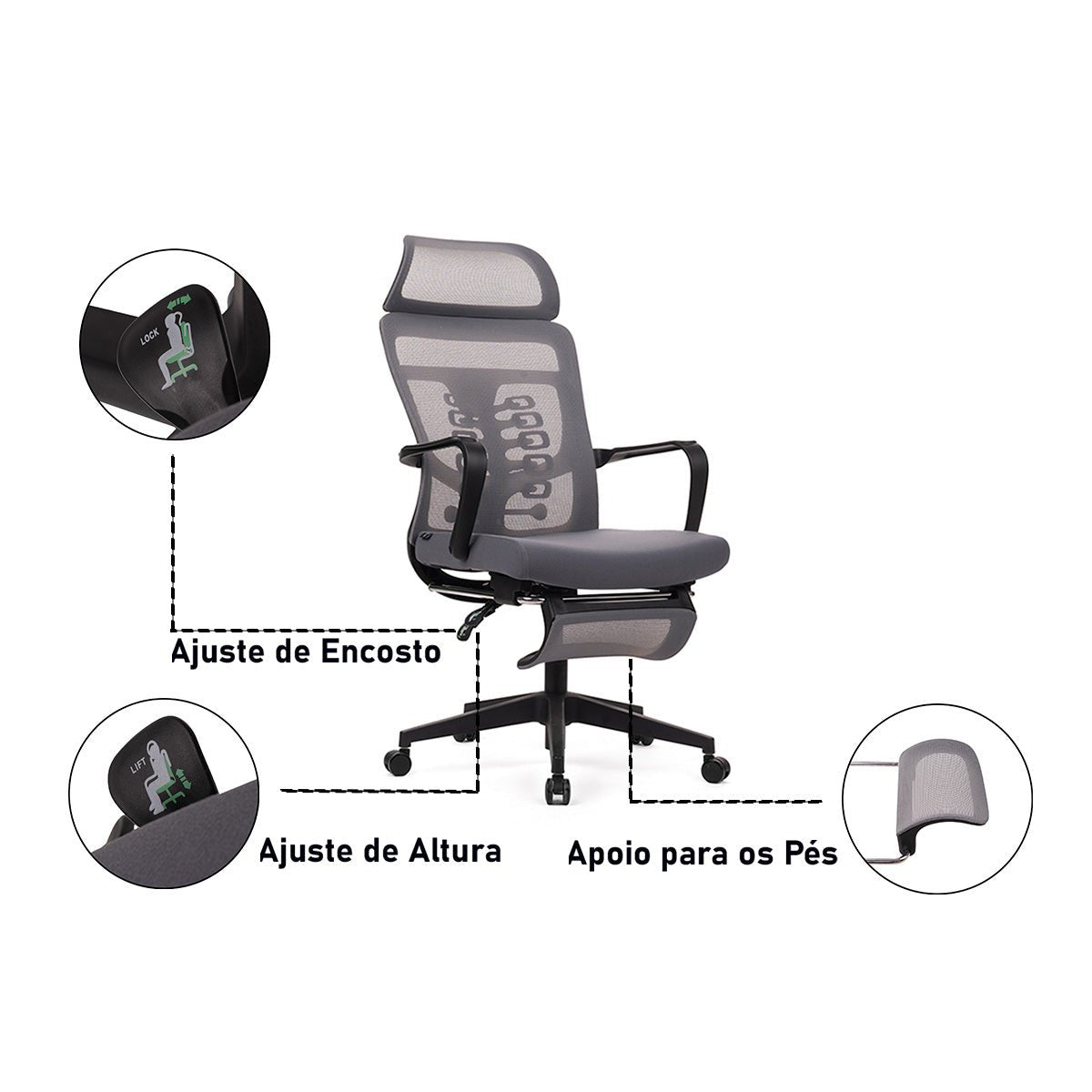 Cadeira Office Voluptas A68 - SENSETUP