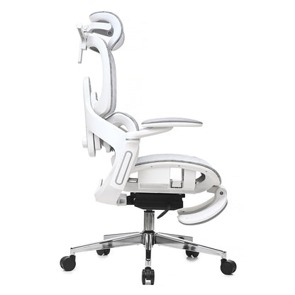 Cadeira Presidente Ergonômica Perfs E5 Branca na lateral