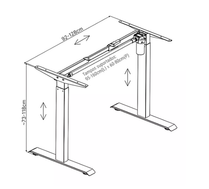 Mesa com Regulagem Elétrica de Altura Halec E