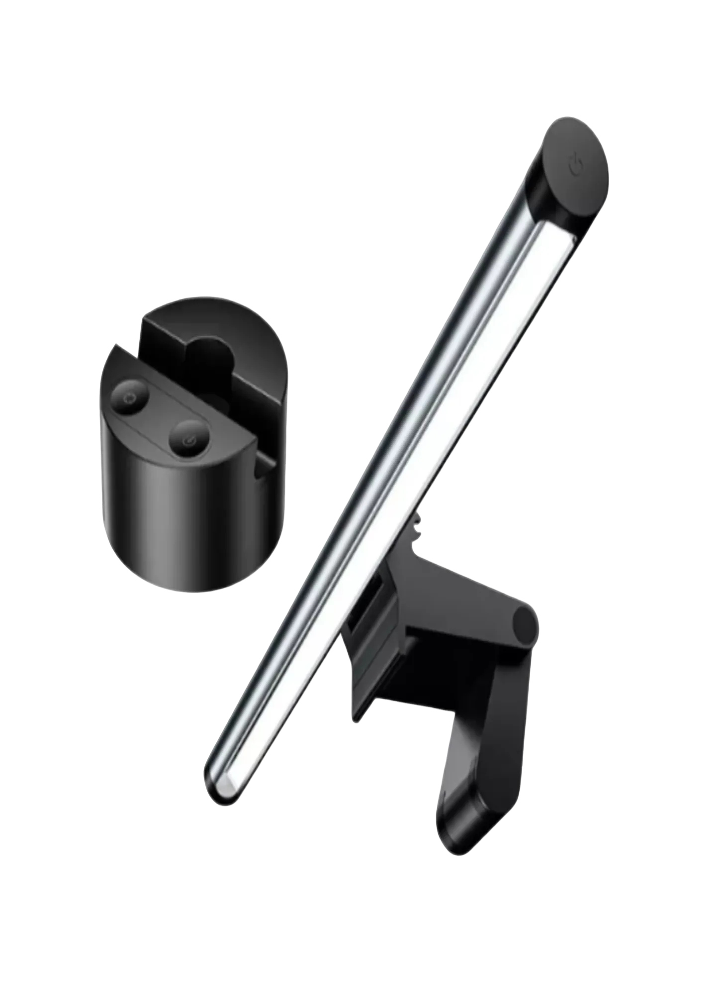 Imagem da luminária monitor light bar com suporte para aparelho eletrônico wireless.
